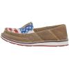 imageAriat Womens Cruiser Embossed Moccasins Flats Casual  BlueBrown BomberDistressed Flag
