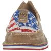 imageAriat Womens Cruiser Embossed Moccasins Flats Casual  BlueBrown BomberDistressed Flag