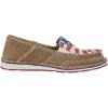 imageAriat Womens Cruiser Embossed Moccasins Flats Casual  BlueBrown BomberDistressed Flag