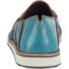 imageAriat Womens Cruiser Embossed Moccasins Flats Casual  BlueBrushed Turquoise Floral Emboss