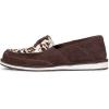 imageAriat Womens Cruiser Embossed Moccasins Flats Casual  BlueChocolate Chip SuedeSpotted Hair on