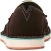 imageAriat Womens Cruiser Embossed Moccasins Flats Casual  BlueChocolate Fudge