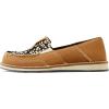 imageAriat Womens Cruiser Embossed Moccasins Flats Casual  BlueCream Cheetah Hair onDark Tan Suede