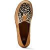 imageAriat Womens Cruiser Embossed Moccasins Flats Casual  BlueCream Cheetah Hair onDark Tan Suede