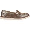 imageAriat Womens Cruiser Embossed Moccasins Flats Casual  BlueGolden BrownMini Leopard