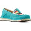 imageAriat Womens Cruiser Embossed Moccasins Flats Casual  BlueStriking SerapeTeal Suede