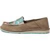 imageAriat Womens Cruiser Embossed Moccasins Flats Casual  BlueTan Suede Emboss