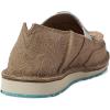 imageAriat Womens Cruiser Embossed Moccasins Flats Casual  BlueTan Suede Emboss