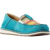imageAriat Womens Cruiser Embossed Moccasins Flats Casual  BlueTeal SuedeTurq Serape
