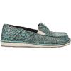 imageAriat Womens Cruiser Embossed Moccasins Flats Casual  BlueTurquoise Blanket Emboss