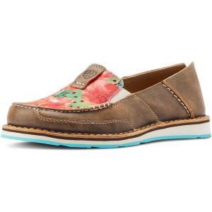 imageAriat Womens Cruiser Embossed Moccasins Flats Casual  BlueBare Brown