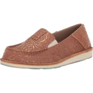 imageAriat Womens Cruiser Embossed Moccasins Flats Casual  BlueBronze Blanket Emboss