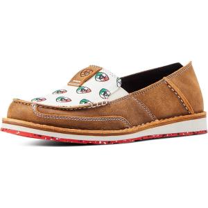 imageAriat Womens Cruiser Embossed Moccasins Flats Casual  BlueCaramelAriat Mexico Print