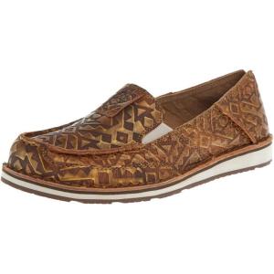 imageAriat Womens Cruiser Embossed Moccasins Flats Casual  BlueCopper Blanket Emboss