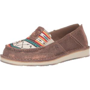 imageAriat Womens Cruiser Embossed Moccasins Flats Casual  BlueRose GoldArrow Print
