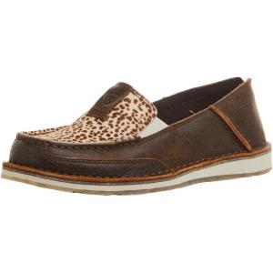 imageAriat Womens Cruiser Embossed Moccasins Flats Casual  BlueVintage BomberCheetah Hair on