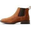 imageAriat Mens Booker Ultra Embroidered Square Toe Chelsea Casual Boots Ankle  BlueBar Top Brown