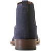 imageAriat Mens Booker Ultra Embroidered Square Toe Chelsea Casual Boots Ankle  BlueNavy Suede