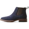 imageAriat Mens Booker Ultra Embroidered Square Toe Chelsea Casual Boots Ankle  BlueNavy Suede