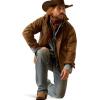 imageAriat Mens Yellowstone Herder Waxed Shirt JacketRich Brown