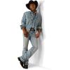 imageAriat Mens Yellowstone Hometown Denim JacketLight Worn Out