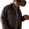 imageAriat Mens Yellowstone Midnight Fair Quilted Shirt JacketNavy
