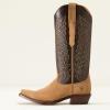 imageAriat Womens Yellowstone Arena Dirt Western BootTan RoughoutToffee Crunch