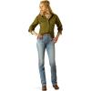 imageAriat Womens Yellowstone High Rise Straight Up Straight Leg JeanLight Indigo