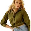 imageAriat Womens Yellowstone Juniper Blousen ShirtWinter Moss