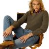 imageAriat Womens Yellowstone Moss Crinkle SweaterEarth Heather