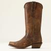 imageAriat Womens Yellowstone Stockman Western BootDistressed Tan