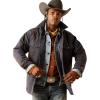 imageAriat Mens Yellowstone Midnight Fair Quilted Shirt JacketNavy