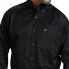 imageARIAT Mens Team Logo Twill Classic Fit Shirt Seascape USABlack