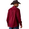 imageARIAT Mens Team Logo Twill Classic Fit Shirt Seascape USABurgundy