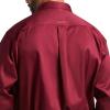 imageARIAT Mens Team Logo Twill Classic Fit Shirt Seascape USABurgundy