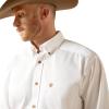 imageARIAT Mens Team Logo Twill Classic Fit Shirt Seascape USAWhite