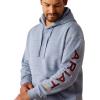 imageAriat Male Ariat Logo HoodieColony Blue HeatherFirebrick