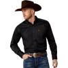 imageARIAT Mens Team Logo Twill Classic Fit Shirt Seascape USABlack