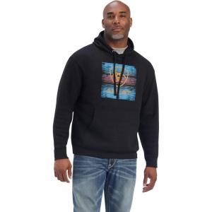 imageAriat Male Ariat Logo HoodieSerape Block Black