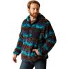 imageARIAT Mens Camo Flag Hoodie Charcoal HeatherPolar Bear Fleece Enamel Blue Serape