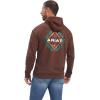 imageARIAT Mens Camo Flag Hoodie Charcoal HeatherSouthwest Leather Chestnut