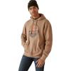 imageARIAT Mens Camo Flag Hoodie Charcoal HeatherPeak Desert Dune Heather