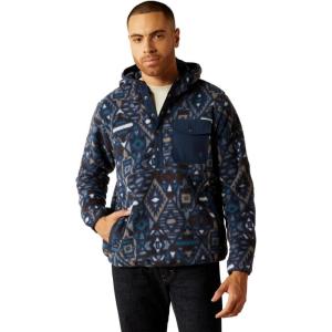 imageARIAT Mens Camo Flag Hoodie Charcoal HeatherNavy Southwest