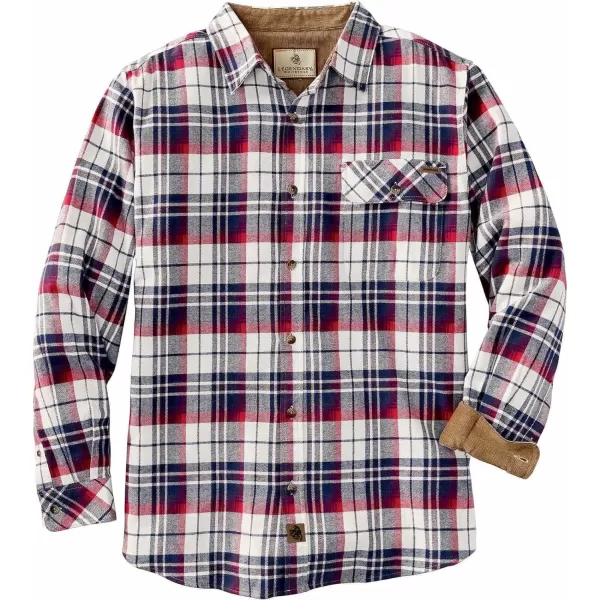 imageLegendary Whitetails Mens Buck Camp Flannel Long Sleeve Plaid Button Down Casual Shirt Corduroy CuffsAmericana Plaid