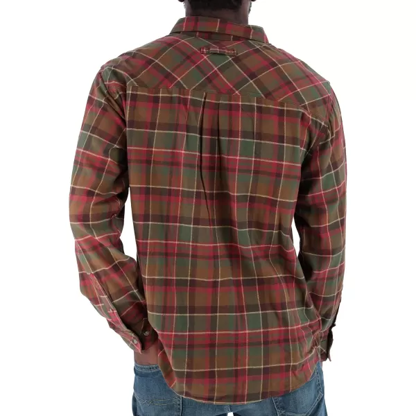 imageLegendary Whitetails Mens Buck Camp Flannel Long Sleeve Plaid Button Down Casual Shirt Corduroy CuffsAutumn Plaid