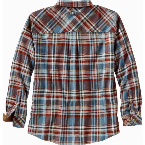 imageLegendary Whitetails Mens Buck Camp Flannel Long Sleeve Plaid Button Down Casual Shirt Corduroy CuffsBarnwood Slate Plaid