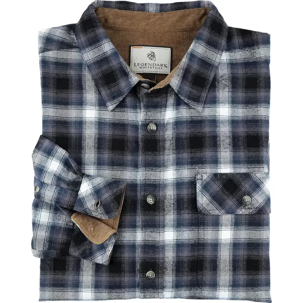 imageLegendary Whitetails Mens Buck Camp Flannel Long Sleeve Plaid Button Down Casual Shirt Corduroy CuffsBirch Poseidon Plaid