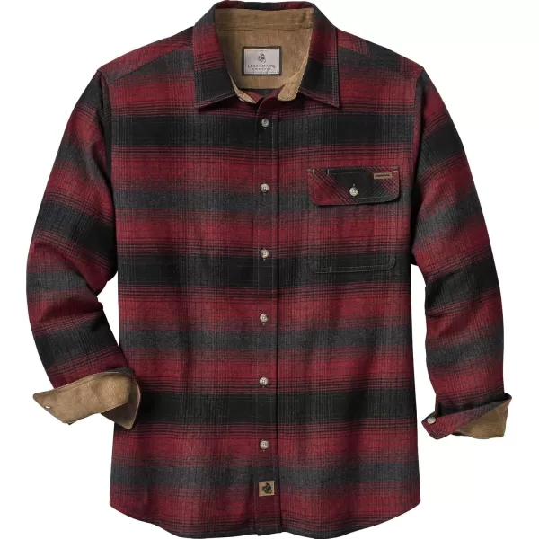 imageLegendary Whitetails Mens Buck Camp Flannel Long Sleeve Plaid Button Down Casual Shirt Corduroy CuffsCabin Fever Plaid