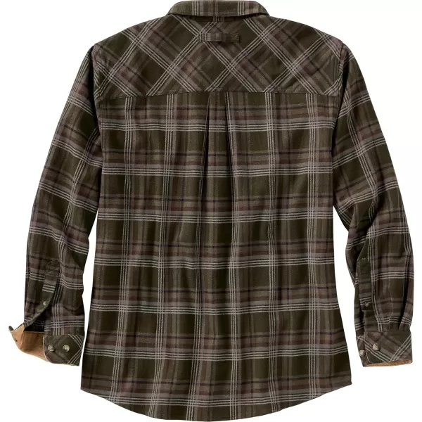 imageLegendary Whitetails Mens Buck Camp Flannel Long Sleeve Plaid Button Down Casual Shirt Corduroy CuffsForest Plaid