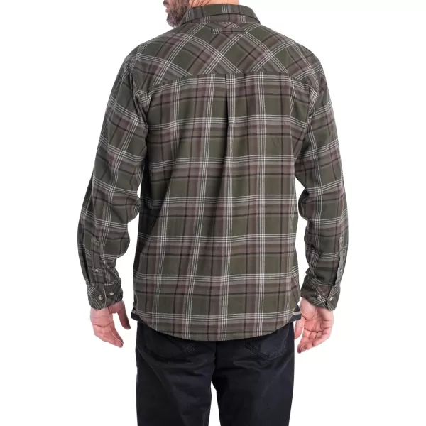 imageLegendary Whitetails Mens Buck Camp Flannel Long Sleeve Plaid Button Down Casual Shirt Corduroy CuffsForest Plaid